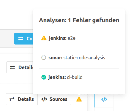 Status Commits with hover