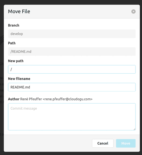 Move file dialog