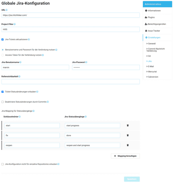 Jira Konfiguration