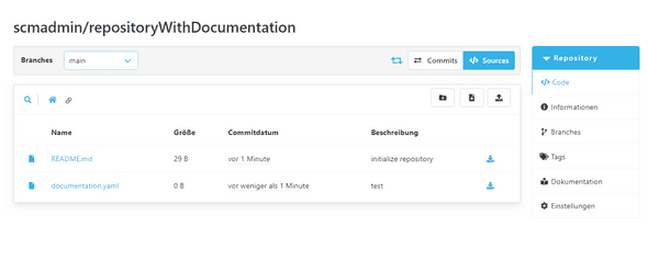 Konfigurationsdatei im Repository