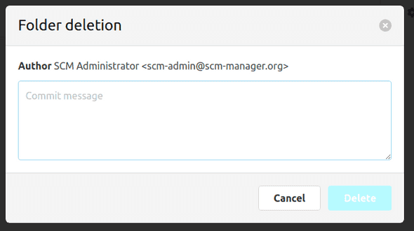 Dialog to delete folders