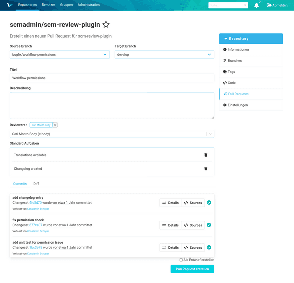 Neuen Pull Request erstellen