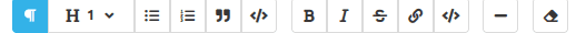 Screenshot of the rich text editor toolbar