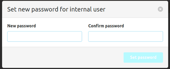User Password Modal