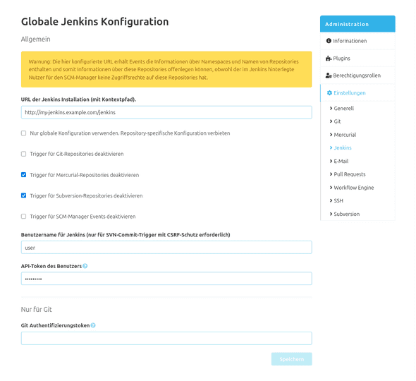 Globale Jenkins-Konfiguration