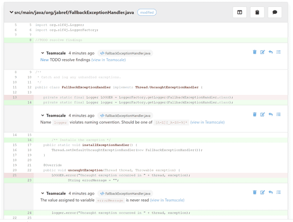 Teamscale Diff Comment
