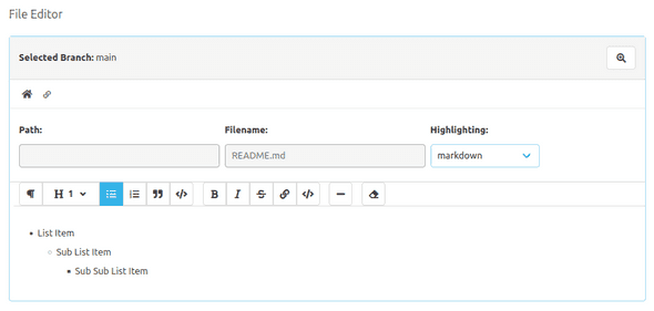 Unordered lists example