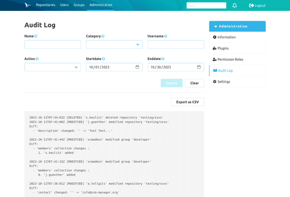 Audit log overview