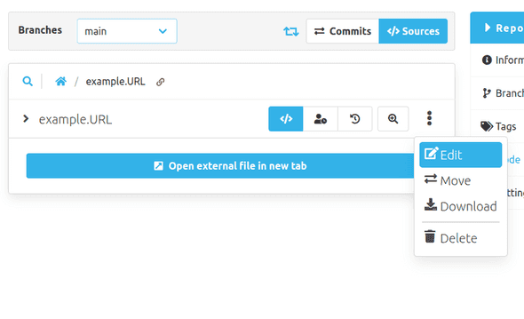 Edit external file
