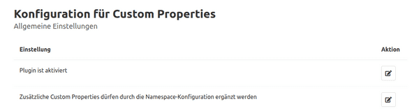 Allgemeine Einstellungen der globalen Konfiguration
