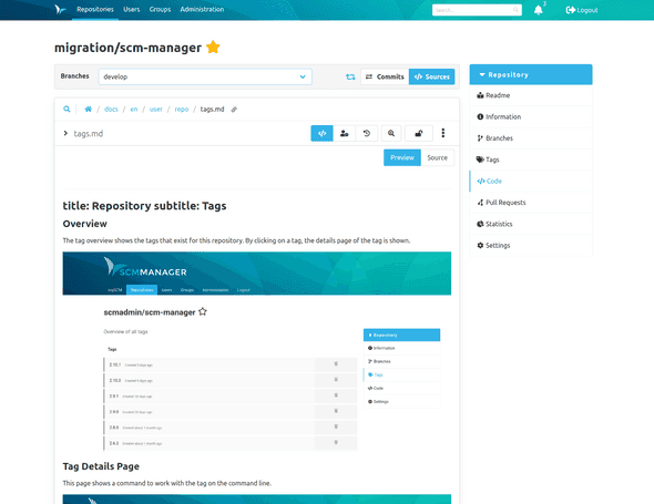 Example source view of a Markdown file with relative image links