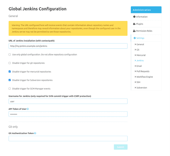 Jenkins Global Configuration