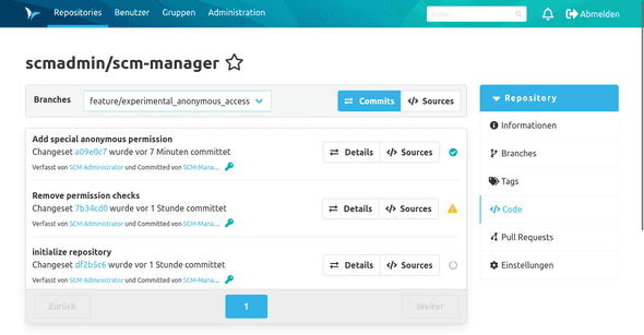 Status Commits
