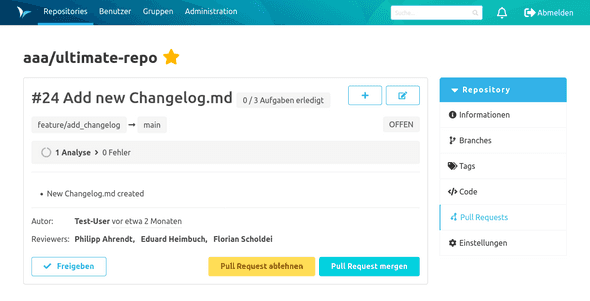 Pull Request Statusbar