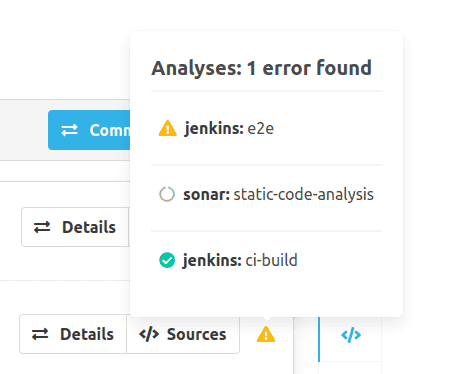 Status Commits with hover