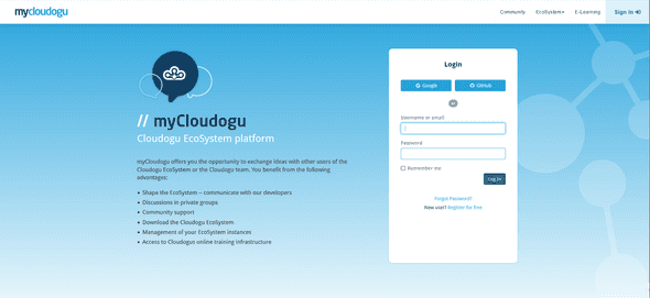 myCloudogu-Login-Form