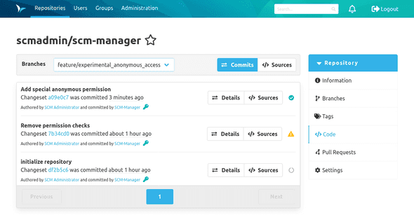 Status Commits