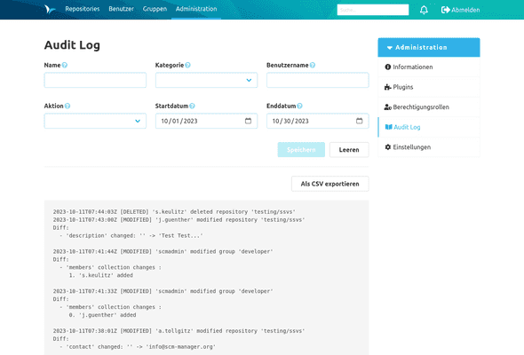 Audit log overview
